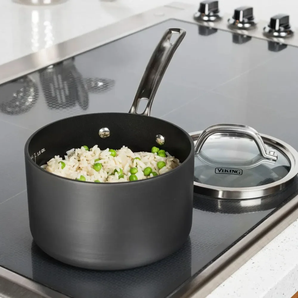 Viking Hard Anodized Nonstick 2-Quart Sauce Pan with Glass Lid NEW